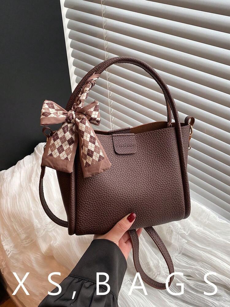 Luxury High-Quality Crossbody Bag, Soft & Versatile Fashionable Bucket Bag For Women - Coffee - View 1