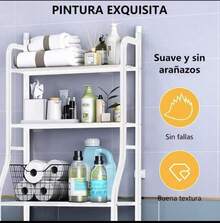 Waterproof Toilet Organizer – 3-Tier Toilet Shelf, Freestanding Bathroom Shelf To Save Space - Blanco - Ver 4