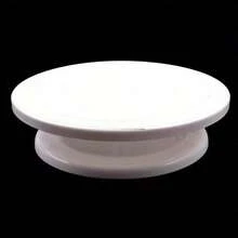 1pc Cake Swivel Plate Revolving Cake Sugarcraft Turntable Decoration Stand Platform Turntable Baking Cake Tools - White - View 6