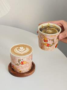 1个小众手绘锦鲤镀金咖啡杯，配木质杯垫，营造温馨氛围，适合制作下午茶拉花咖啡。 - 彩色 - 查看 6