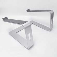 Laptop Tablet Stand Metal Portable Riser Bracket Hold Desk Table Mount 11"-17" - Silver - View 6