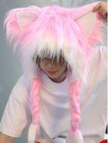 2026 New Furry Fursuit Niche Anime Cat Ear Animal Ear Otaku Culture Unisex Fluffy Y2K Headpiece Hat, Birthday Gift, Christmas Gift, Holiday Gift, Perfect Gift, Game & Anime Merchandise - Multicolor - View 9