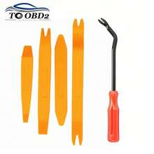 Herramienta de reparación de automóviles, embellecedor de Panel de puerta, eliminador de Radio y Audio, Clip de sujeción para arañazos, desmontaje de vehículos, 4 Uds. KXEL - 4 piezas de metal morado - Ver 1