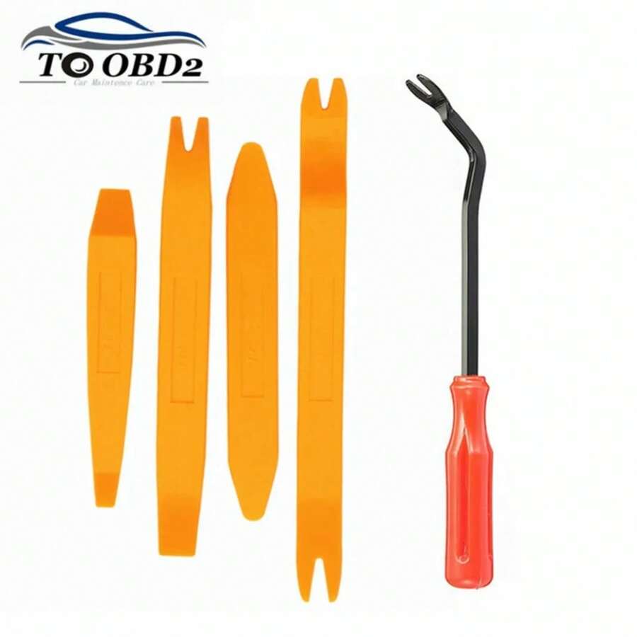 Herramienta de reparación de automóviles, embellecedor de Panel de puerta, eliminador de Radio y Audio, Clip de sujeción para arañazos, desmontaje de vehículos, 4 Uds. KXEL - 4 piezas de metal morado - Ver 1