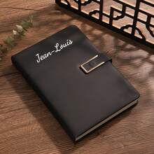 Juego de regalo de cuaderno personalizado A5, incluye cuaderno + bolígrafo + recambio + caja de regalo. El cuaderno y el bolígrafo se pueden personalizar con el texto deseado. Disponible en unidad o en set - Juego de cuadernos con hebilla en forma de U - Ver 9