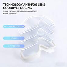 热销大框泳镜 - 高清防雾防水全景泳镜带耳塞 - 多色 - 查看 7