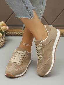 Fashionable Casual Flat Shoes, Women's Party Shoes, Lightweight New Styles, Suitable For All Seasons - Khaki - View 6