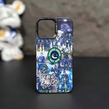Diseño azul, verde y hockey de los Canucks. Este elegante estuche es compatible con Samsung, Apple, VIVO, OPPO, , Transsion, ,  y Honor. Fabricado en silicona TPU, ofrece protección contra golpes y caídas, además de una sensación superior. Es un regalo ideal para familiares, amigos y seres queridos, y una opción perfecta para San Valentín y Año Nuevo. - Negro - Ver 2