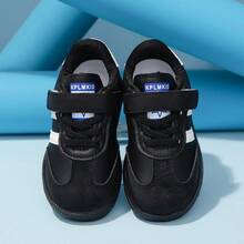 1 đôi giày thể thao đế bằng đa năng, phù hợp cho cả nam và nữ, lựa chọn chất lượng đồng hành cùng sự phát triển vui vẻ của trẻ em, phù hợp mọi mùa. - màu đen - Xem 5