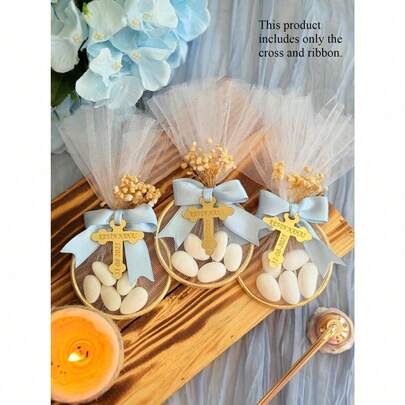 Cruces personalizadas con espejo: para bautizos de niños, recuerdos de bodas, souvenirs de fiestas y bautizos de bebés.