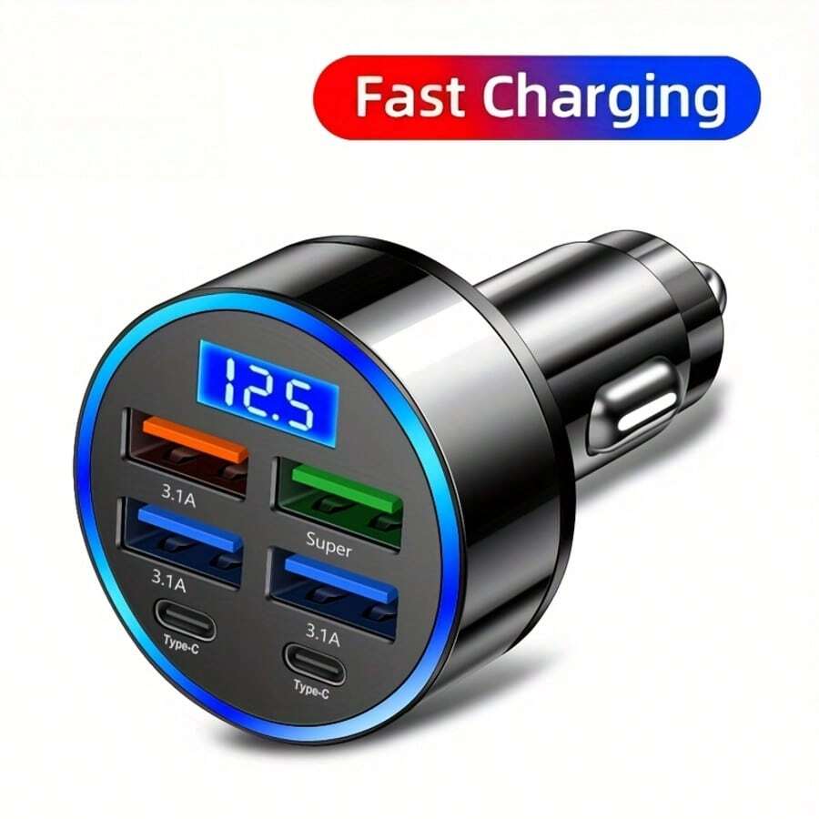 快速充电手机车载充电器，双PD USB母头转公头车载插头，≤36V，多功能，带车载适配器，情人节礼物，送给他的绝佳选择 - 均碼 - 查看 1