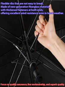 Kompaktowy składany parasol Chakipee – automatyczny, wiatroodporny parasol męski, przenośny parasol podróżny, poszycie z tkaniny 210T, zasięg 97 cm, 8 sekcji, na Dzień Kobiet, niezbędne akcesoria podróżne, upominki ślubne, Y2K, sypialnia, akcesoria samochodowe damskie, wystrój kuchni, urocze rzeczy - Parasol biznesowy - Zobacz 5