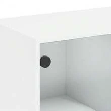 vidaXL Highboard mit Türen Weiß 68x37x142 cm Holzwerkstoff - Weiss - Übersicht 10