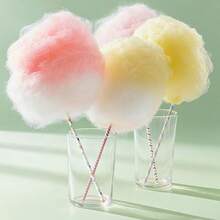 50Pcs Cotton Candy Sticks Cones, 13.78 Inch Random Color Candy Supplies, Paper Straws, Cones For Birthdays, Weddings, Holiday Parties, Candy Making - / - 查看 4
