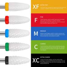 1pc Ceramic Nail Drill Bit Replacement Head, Nail Polish Remover, Buffing Head, Manicure Tool - Multicolor - View 6