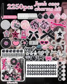 Junk Case Charms,Junk Case Kit For Customizing Diy Cases,With Cute Bow,Flatback Pearls,Letter Beads, Aesthetic Big Decor For Personalization - Cute Pink - View 10