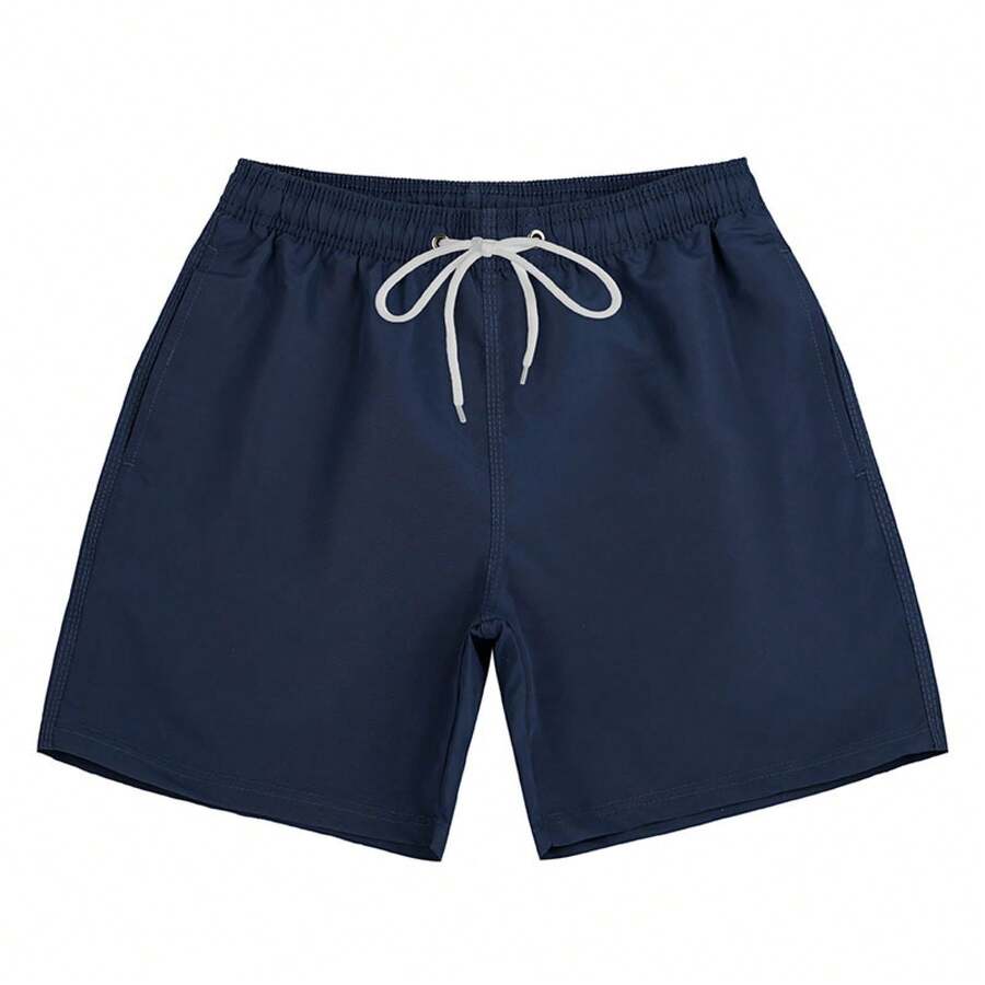 Men's Beach Shorts Men's 4-Inch Shorts Beach-Ready Splash-Resistant Shorts Essential Sports & Leisure Travel Pants - 藏青色 - 查看 1