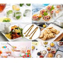 5-Piece Gold Mini Metal Tongs Set - Stainless Steel Small Kitchen Tongs For Food, Ice, Sugar Cubes, Salad, Bread & Desserts, Perfect Picnic Serving Tongs - Shelf - View 8