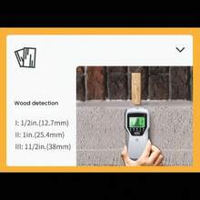 多功能墙体探测器，可精确探测墙内木材、金属和电线，配备清晰显示屏+一键模式切换，操作简便，上手快捷。 - 彩色 - 查看 4