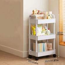 Xe đẩy lưu trữ di động 4 bánh, kệ chịu tải nặng (không phải gỗ) dùng cho văn phòng - Kệ lưu trữ nhỏ gọn với kệ trên và dưới, dễ lắp ráp, xe đẩy có bánh để đựng hồ sơ, đồ dùng và thiết bị, tiết kiệm không gian, bền và dễ di chuyển, lý tưởng cho văn phòng tại nhà, doanh nghiệp nhỏ và không gian làm việc. - Nhiều màu - Xem 15