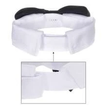 2Pcs Pet Cat Tuxedo Bow Tie Collar Pets Adjustable Mal Necktie Collar  Cats Small D Puppy Birtday Wedding Gt Costume Accories - 白色 - 查看 6