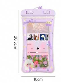 防水手机袋，触屏手机保护套，适用于游泳、漂流、摄影、潜水，密封透明防尘袋/漂流防水套，泳池派对防水手机套，可爱卡通防水手机袋，漂浮气垫触屏保护套 - A - 查看 2