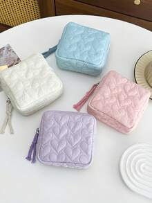 多色卫生巾收纳袋，大容量简约便携收纳袋，可存放卫生棉条、卫生巾和护垫，女生必备，也可用作化妆包、旅行包、学习用品包、旅行化妆包、假日化妆包。 - 彩色 - 查看 6