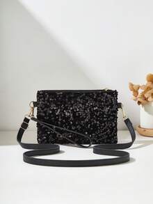 Glitter Shoulder Crossbody Bag, Women Small Handbag, Wristlet Purse - Multicolor - View 8