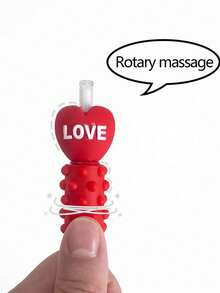 1支/3支/5支装卡通心形圆珠笔，带硅胶握柄的减压笔，返校及办公用品 - 紅色愛心 - 查看 3