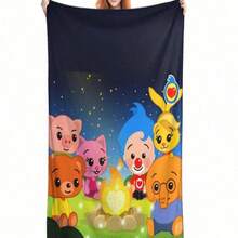 Manta Linda De Dibujos Animados P-Plim (38) Super Cálida, Manta De Felpa Novedosa Para Sofá, Silla, Edredón De Franela, Cubrecama - màu đen - Xem 1