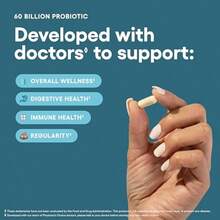 Advanced Probiotic Supplement With 60 Billion CFU And 10 Unique Strains For Optimal Digestive And Gut Health Support, Includes Organic Prebiotics To Enhance Good Bacteria Growth, Acid-Resistant Capsules Ensure Maximum Survival, 30 Veggie Capsules For Daily Use By Adults. - 2 pcs - 查看 2