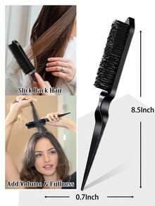 ikt Women's Hair Wax Styling Set, Includes Hairline Brush, Wooden Handle Comb And Pointed Tail Comb, Can Be Used To Smooth Flyaways, Create Sleek Ponytails, Styling And Daily Hairstyles - Multicolor - View 5