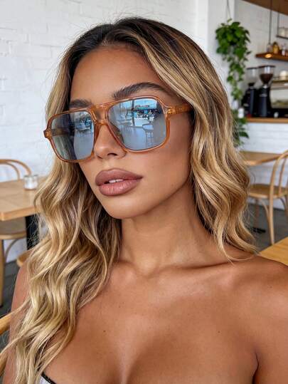 复古飞行员款豹纹波西米亚风时尚眼镜，男女皆宜，经典塑料镜框，适合户外旅行、海滩度假、休闲佩戴，夏季防紫外线