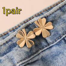 三叶草牛仔裤腰带夹 - 可调节腰部束紧带,无需缝纫金属合金纽扣,可重复使用且可拆卸,塑造纤细腰身 - 多色 - 查看 20