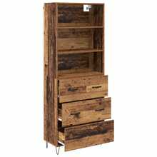 vidaXL Highboard mit Schubladen 2 pcs Altholz Holzwerkstoff - Gelb - Übersicht 5