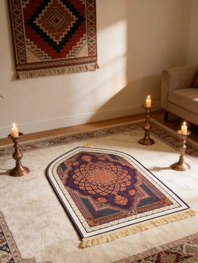 A Prayer Mat That Is Suitable For Both Festive Celebrations And Daily Home Use. It Can Meet The Needs Of Activities And Can Be Used Freely In Indoor And Outdoor Environments, Whether In The Study, Corridor, Or During Festivals.