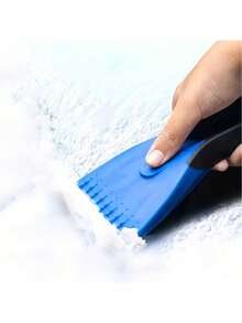 Silicone Car Ice Scraper, Car Snow Shovel, Soft Handle Ice Scraper, Winter Snow Cleaning Scraper Tool, Auto Parts - A - View 4