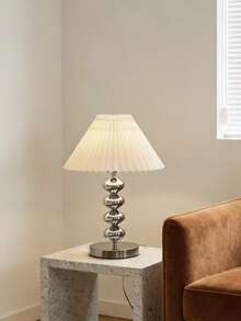 1pc USB Powered High-Quality Metal Retro Desk Lamp, Suitable For Bedside, Hostel, Dining Room, Camping, Minimalist Warm Light Atmosphere Lamp - Silver - View 2