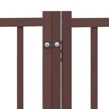 vidaXL 9-Piece Dog Gate With Door Foldable Brown 450 Cm Poplar Wood - Einheitsgröße - Übersicht 8