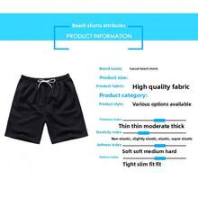 Men's Beach Shorts Men's 4-Inch Shorts Beach-Ready Splash-Resistant Shorts Essential Sports & Leisure Travel Pants - Xanh đậm - Xem 4