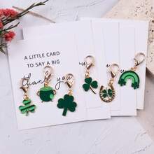 12pcs Green Keychain Set, St. Patrick's Day Pocket Hugs Gift Pack, Lucky Pocket Token Thank You Cards, Irish Holiday Party Favors With Clover, Shamrock, Green Hat, Rainbow And Pot Of Gold Decorations. Suitable For Men And Women, For Handbags, Coin Purses, Backpacks And Car Keys. Thank You Gifts, Party Favors And Friendship Gifts For Family, Friends, Students And Colleagues. - Multicolor - View 8