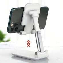 Double Folding Phone Holder, Fully Adjustable Desktop Phone Holder For 16 15 14 13 12 11 Pro Xs Xs Max Xr X, Compatible With All Models - 粉色 - 查看 7