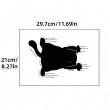 1/2pcs Funny Cat Toilet Stickers, Self-Adhesive Bathroom Home Decor Wall Stickers, Door Stickers, Refrigerator Stickers, Window Stickers, Toilet Stickers, Fun Items To Make The Toilet More Comfortable - Multicolor - View 6