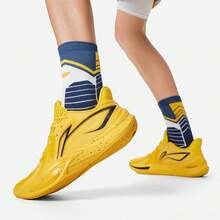 Giày bóng rổ nam Li-Ning SHINING 3 - Hệ thống đệm kép BOOM, đế ngoài TUFF RB, giày thể thao cổ thấp nhẹ ABAW007 - màu vàng crom - Xem 3