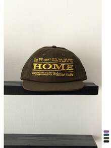 1pc Letter Embroidered Wide Brim Flat Top Baseball Cap, Flattering Street Style, Autumn/Winter Unisex Hip Hop Snapback - Multicolor - View 16