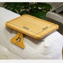 1个沙发扶手托盘，便携式边桌，沙发托盘，适合放置纸杯、蛋糕和咖啡 - 彩色 - 查看 7