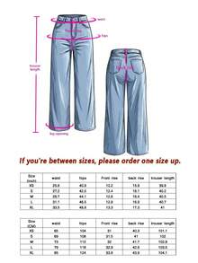 SMILE CHIC 女士春季休闲阔腿裤，宽松直筒版型，纯色独特腰带设计，适合办公室和日常穿着，百搭显瘦，黑色款 - 黑色 - 查看 11