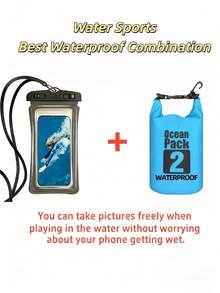 这款全新女士防水包完美搭配防水手机袋，即使在水下也能轻松使用手机。它提供四种容量选择：2升、5升、10升和15升。这款多功能女士户外斜挎包采用耐用、防刮的PVC材质制成。它是一款大容量防水背包，适合潜水、漂流、游泳、海滩活动、峡谷探险和徒步旅行。 - 彩色 - 查看 28