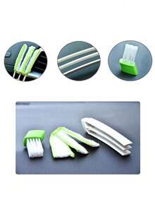 1pc Soft Dual-Headed Cleaning Brush, Dashboard Duster, Car Interior Cleaning Tool, Air Vent Cleaner, Gap Brush - Multicolor - View 6