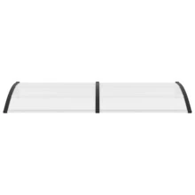 vidaXL 240x75 cm PC Vordach schwarz und transparent - A - Voir 4